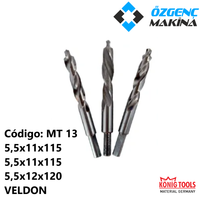 MT 13 BROCA CREMONERA TRIPLE TALADRO PARA OZGENC MAQUINA