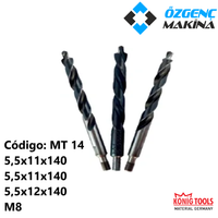 MT 14 BROCA CREMONERA TRIPLE TALADRO PARA OZGENC MAQUINA