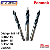MT 16 BROCA CREMONERA TRIPLE TALADRO PARA PENMAK & KRAFT MULLER MAQUINA