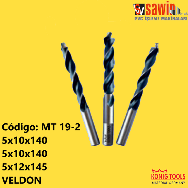 MT 19-2 BROCA CREMONERA TRIPLE TALADRO PARA SAWIN