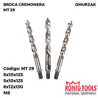 MT 29 BROCA CREMONERA TRIPLE TALADRO PARA OMURZAK MAQUINA