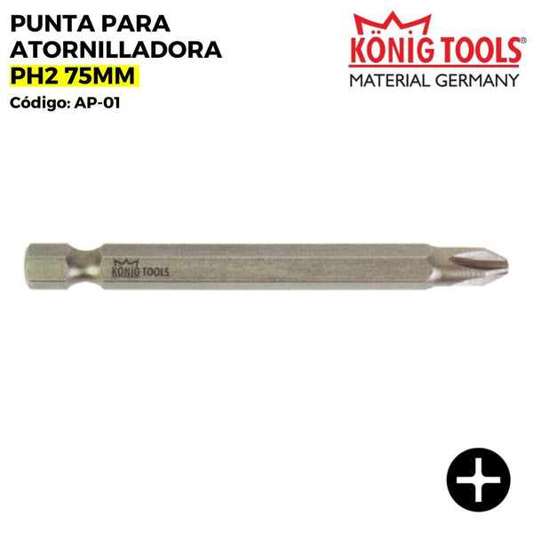 Punta Atornillador PH2 75MM