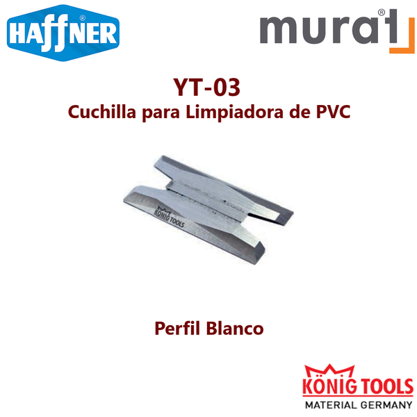 YT-03 Cuchilla para Limpiadora de PVC para Murat Maquinaria - Konig Tools España